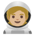 🧑🏼‍🚀 astronaut: medium-light skin tone display on Google